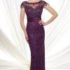 Mon Cheri Embellished Illusion Cap Sleeve Gown 2 Mon Cheri Embellished Illusion Cap Sleeve Gown