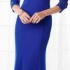 Mon Cheri Fitted V-Neck Seamed Evening Gown 218613