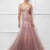 Mon Cheri Illusion Lace Trumpet Gown 1 Mon Cheri Illusion Lace Trumpet Gown