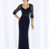 Mon Cheri Illusion Queen Anne Gown In Navy 116672 1 Mon Cheri Illusion Queen Anne Gown In Navy 116672