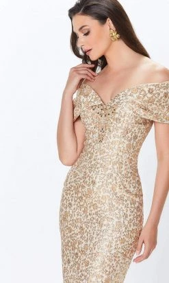 Mon Cheri - Off-Shoulder Trumpet Evening Dress 119955 10 Mon Cheri - Off-Shoulder Trumpet Evening Dress 119955