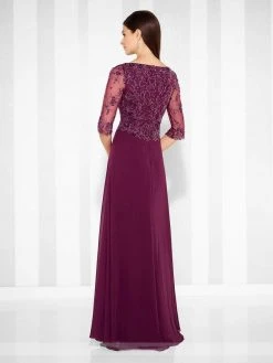 Mon Cheri - Quarter Length Sleeve A-line Gown 117603