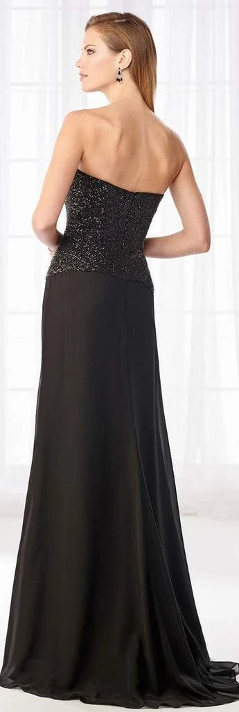 Mon Cheri - Sequined Strapless Chiffon Evening Gown 218630W - 1 Pc Cranberry In Size 18W Available 4 Mon Cheri - Sequined Strapless Chiffon Evening Gown 218630W - 1 Pc Cranberry In Size 18W Available