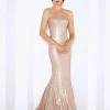 Mon Cheri Sequined Trumpet Gown In Champagne 116674 2 Mon Cheri Sequined Trumpet Gown In Champagne 116674