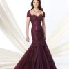 Mon Cheri Strapless Lace Mermaid Long Gown In Navy 214956 2 Mon Cheri Strapless Lace Mermaid Long Gown In Navy 214956