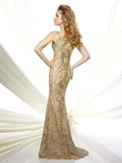 Montage By Mon Cheri - 116948W Lace Off-Shoulder Dress