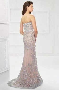 Montage By Mon Cheri - 118961 Strapless Lace Sheath Gown 11 Montage By Mon Cheri - 118961 Strapless Lace Sheath Gown