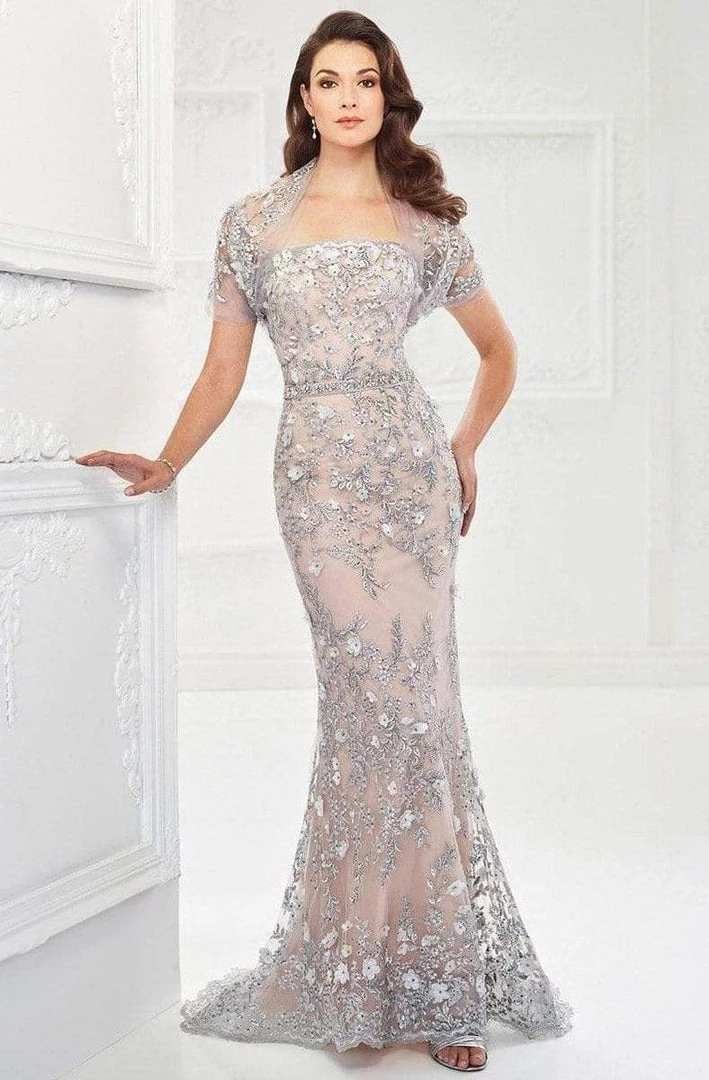 Montage By Mon Cheri - 118961 Strapless Lace Sheath Gown 3 Montage By Mon Cheri - 118961 Strapless Lace Sheath Gown