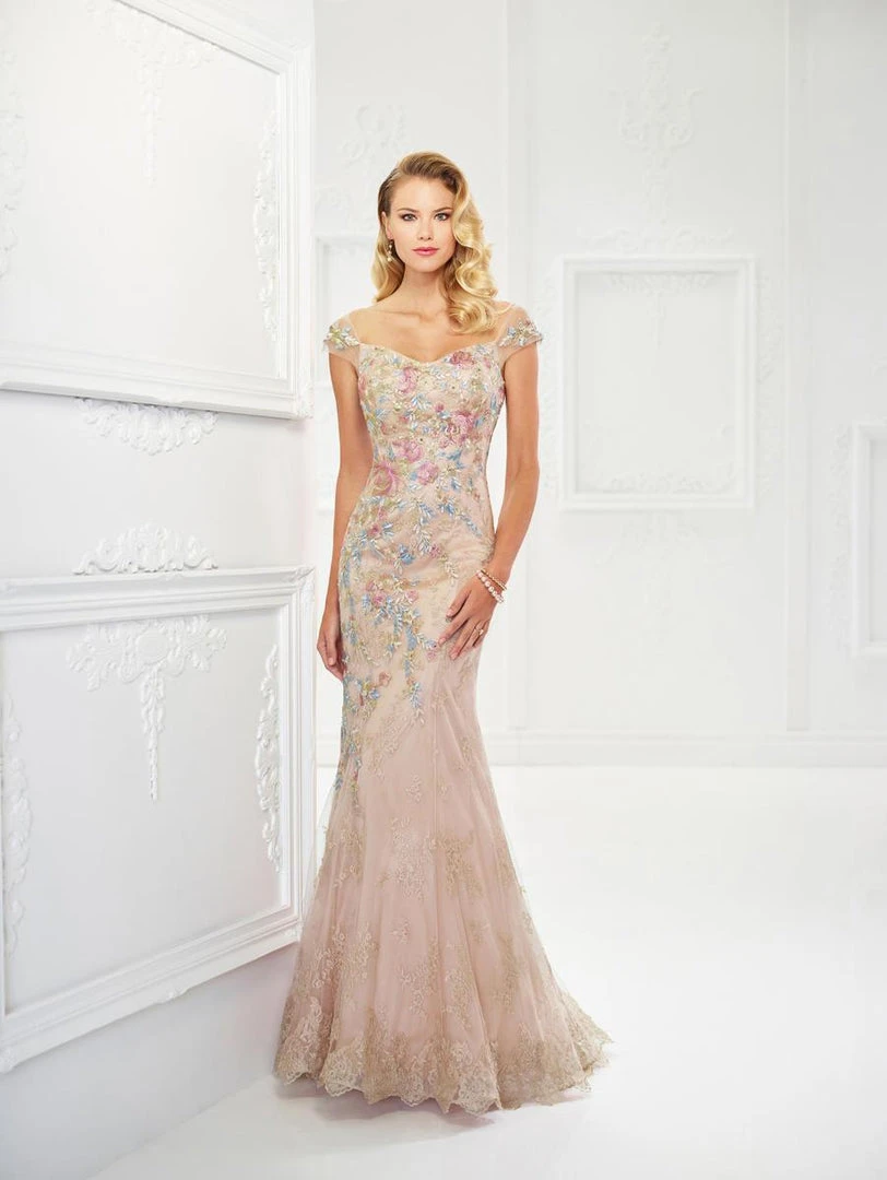 Montage By Mon Cheri - 118966 Floral Embroidered Lace And Tulle Gown 3 Montage By Mon Cheri - 118966 Floral Embroidered Lace And Tulle Gown