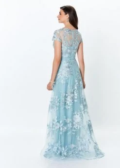 Montage By Mon Cheri - 119945W Embroidered Floral ALine Gown