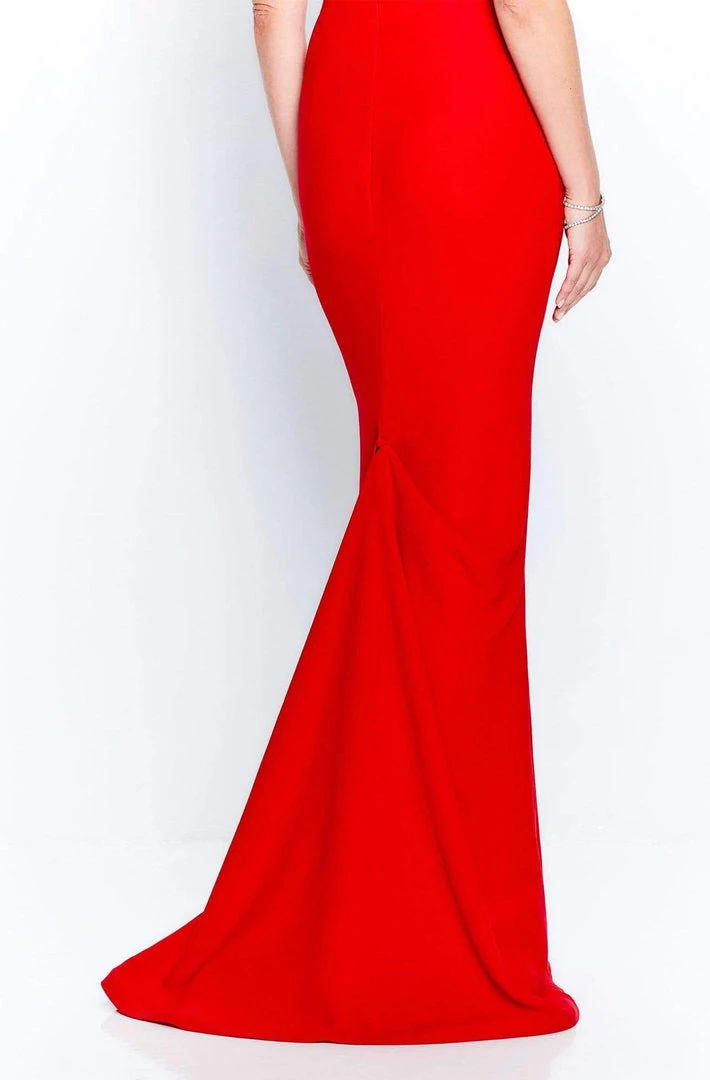 Montage By Mon Cheri - 120905W Off-Shoulder Crepe Sheath Dress 7 Montage By Mon Cheri - 120905W Off-Shoulder Crepe Sheath Dress