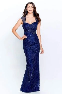 Montage By Mon Cheri - 120915 Sequined Lace Sweetheart Sheath Dress