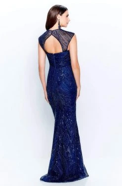 Montage By Mon Cheri - 120915W Queen Anne Sequined Sheath Dress