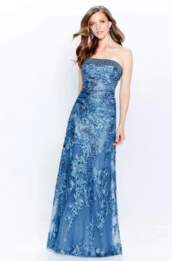 Montage By Mon Cheri - 120920 Embroidered Lace Sheath Dress