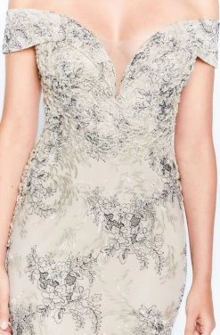 Montage By Mon Cheri - 120923 Off-Shoulder Floral Column Dress