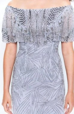 Montage By Mon Cheri - 120925 Ruffled Off-Shoulder Sheath Dress 9 Montage By Mon Cheri - 120925 Ruffled Off-Shoulder Sheath Dress