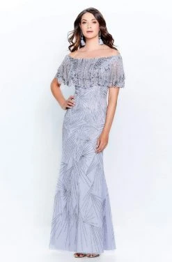 Montage By Mon Cheri - 120925 Ruffled Off-Shoulder Sheath Dress