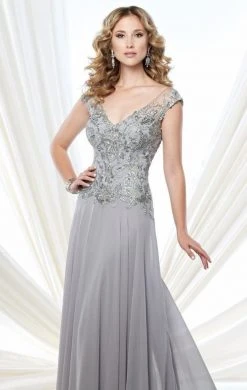 Montage By Mon Cheri - 215914 Illusion Chiffon Gown