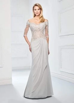 Montage By Mon Cheri - 218905W Sheer Beaded Off-Shoulder Evening Dress 7 Montage By Mon Cheri - 218905W Sheer Beaded Off-Shoulder Evening Dress