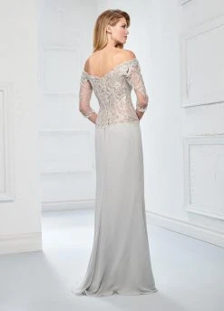Montage By Mon Cheri - 218905W Sheer Beaded Off-Shoulder Evening Dress 8 Montage By Mon Cheri - 218905W Sheer Beaded Off-Shoulder Evening Dress