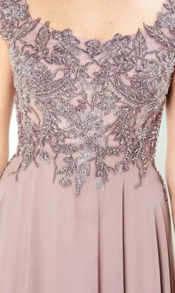 Montage By Mon Cheri - 220940 Cap Sleeve Appliqued A-Line Dress 9 Montage By Mon Cheri - 220940 Cap Sleeve Appliqued A-Line Dress