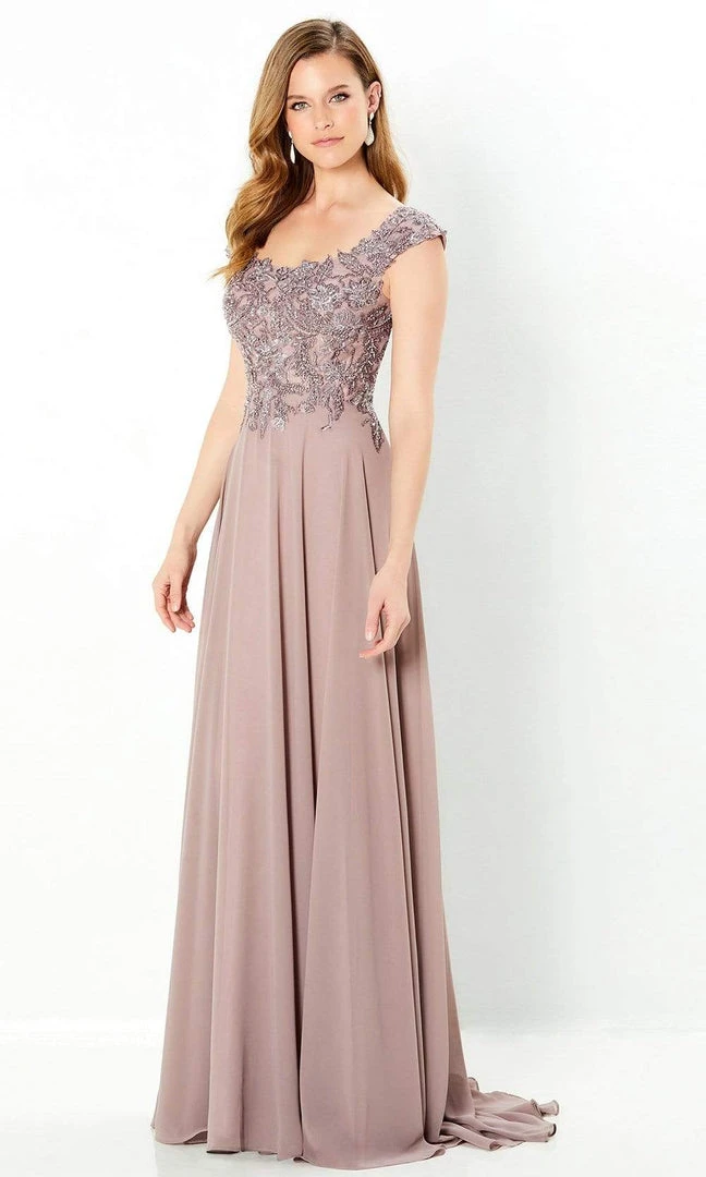 Montage By Mon Cheri - 220940 Cap Sleeve Appliqued A-Line Dress 3 Montage By Mon Cheri - 220940 Cap Sleeve Appliqued A-Line Dress