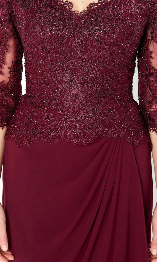 Montage By Mon Cheri - 220942 Beaded Quarter-Length Dress 6 Montage By Mon Cheri - 220942 Beaded Quarter-Length Dress