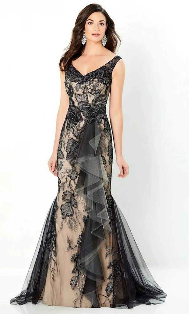 Montage By Mon Cheri - 220943 Sleeveless V-Neck Dress 3 Montage By Mon Cheri - 220943 Sleeveless V-Neck Dress