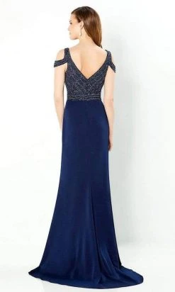 Montage By Mon Cheri - 220951 Embellished V-Neck Gown