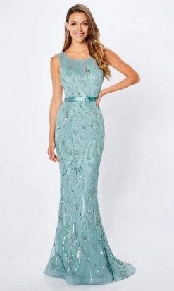Montage By Mon Cheri - 221965 Bedazzled Sheath Evening Gown
