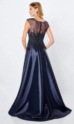 Montage By Mon Cheri - 221967 Illusion Scoop A-Line Dress