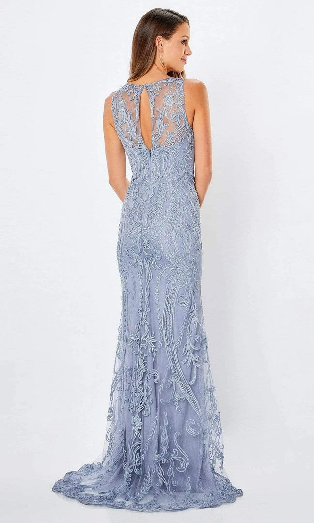 Montage By Mon Cheri - 221971 Jewel Neck Embroidered Sheath Gown 4 Montage By Mon Cheri - 221971 Jewel Neck Embroidered Sheath Gown