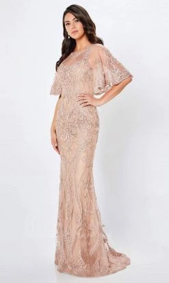 Montage By Mon Cheri - 221971 Jewel Neck Embroidered Sheath Gown 10 Montage By Mon Cheri - 221971 Jewel Neck Embroidered Sheath Gown