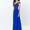 Montage By Mon Cheri - Portrait Neckline Beaded Gown 119944 - 1 Pc Royal Blue In Size 10 Available 2 Montage By Mon Cheri - Portrait Neckline Beaded Gown 119944 - 1 Pc Royal Blue In Size 10 Available