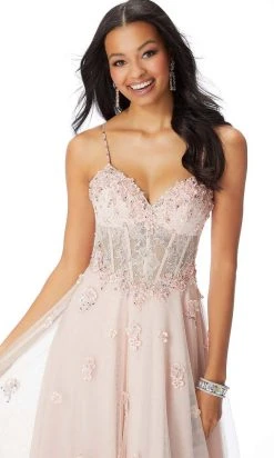 Mori Lee - 46006 Embroidered Lace Sweetheart A-line Gown