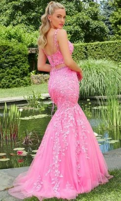 Mori Lee 47035 - Two Piece V-neck Long Gown