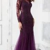 MGNY By Mori Lee Mori Lee - 72301 Illusion Neckline And Sleeve Beaded Sheath Godet Gown 2 MGNY By Mori Lee Mori Lee - 72301 Illusion Neckline And Sleeve Beaded Sheath Godet Gown