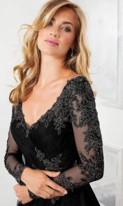 MGNY By Mori Lee Mori Lee - 72306 Off-Shoulder V-Neck Lace Appliqued A-Line Gown 11 MGNY By Mori Lee Mori Lee - 72306 Off-Shoulder V-Neck Lace Appliqued A-Line Gown