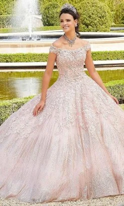 Mori Lee - 89302 Off Shoulder Rhinestone Beaded Glitter Net Ballgown 12 Mori Lee - 89302 Off Shoulder Rhinestone Beaded Glitter Net Ballgown