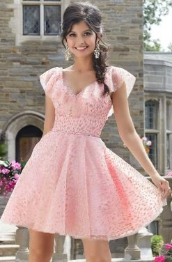 Mori Lee - 9531 Glitter Deep V-Neck A-Line Cocktail Dress 7 Mori Lee - 9531 Glitter Deep V-Neck A-Line Cocktail Dress