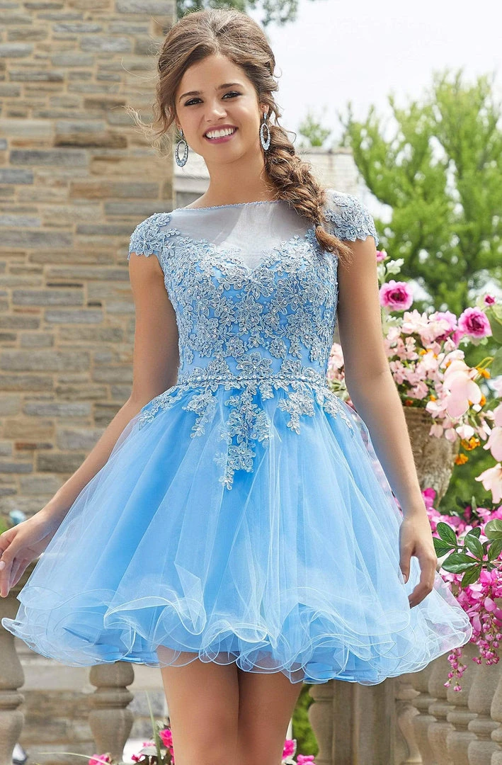 Mori Lee - 9533 Crystal Beaded Tulle Cocktail Dress 5 Mori Lee - 9533 Crystal Beaded Tulle Cocktail Dress