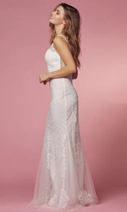 Nox Anabel Bridal A398W - Embroidered Bridal Dress