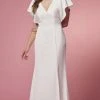 Nox Anabel Bridal JE912 - Flutter Sleeve Bridal Gown 1 Nox Anabel Bridal JE912 - Flutter Sleeve Bridal Gown