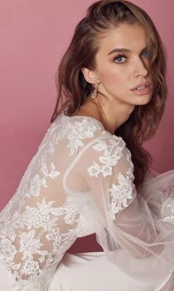 Nox Anabel Bridal JE919 - Bishop Sleeve Bridal Gown 14 Nox Anabel Bridal JE919 - Bishop Sleeve Bridal Gown