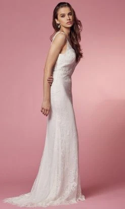 Nox Anabel Bridal JS923 - V-Neck Lace Bridal Gown