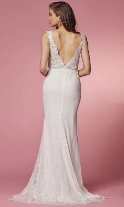 Nox Anabel Bridal JS923 - V-Neck Lace Bridal Gown