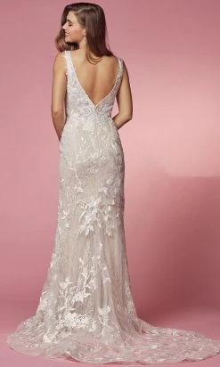 Nox Anabel Bridal JW908 - Embroidered Long Bridal Gown