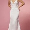 Nox Anabel Bridal R1027W - Cowl Neck Bridal Dress