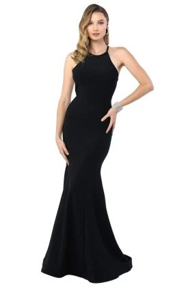 Nox Anabel - C208 Glittering Strappy Racerback Trumpet Gown
