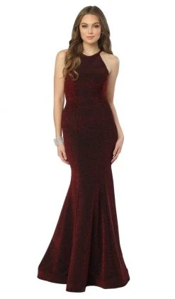 Nox Anabel - C208 Glittering Strappy Racerback Trumpet Gown